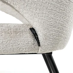 Eetkamerstoel Xandra Chenille kleur Crème - Loft24.nl