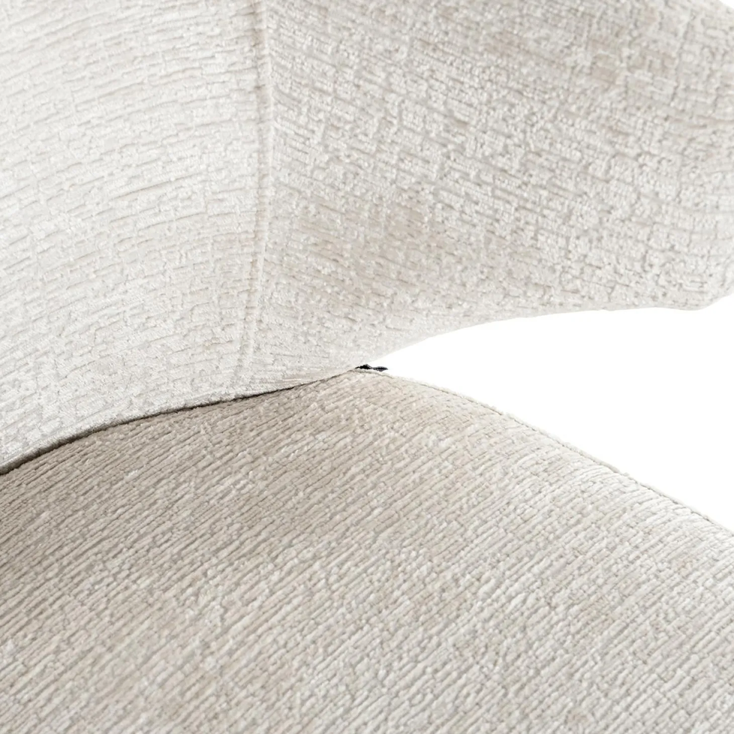 Eetkamerstoel Xandra Chenille kleur Crème - Loft24.nl