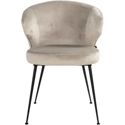 Eetkamerstoel Xandra Velvet kleur Khaki - Loft24.nl