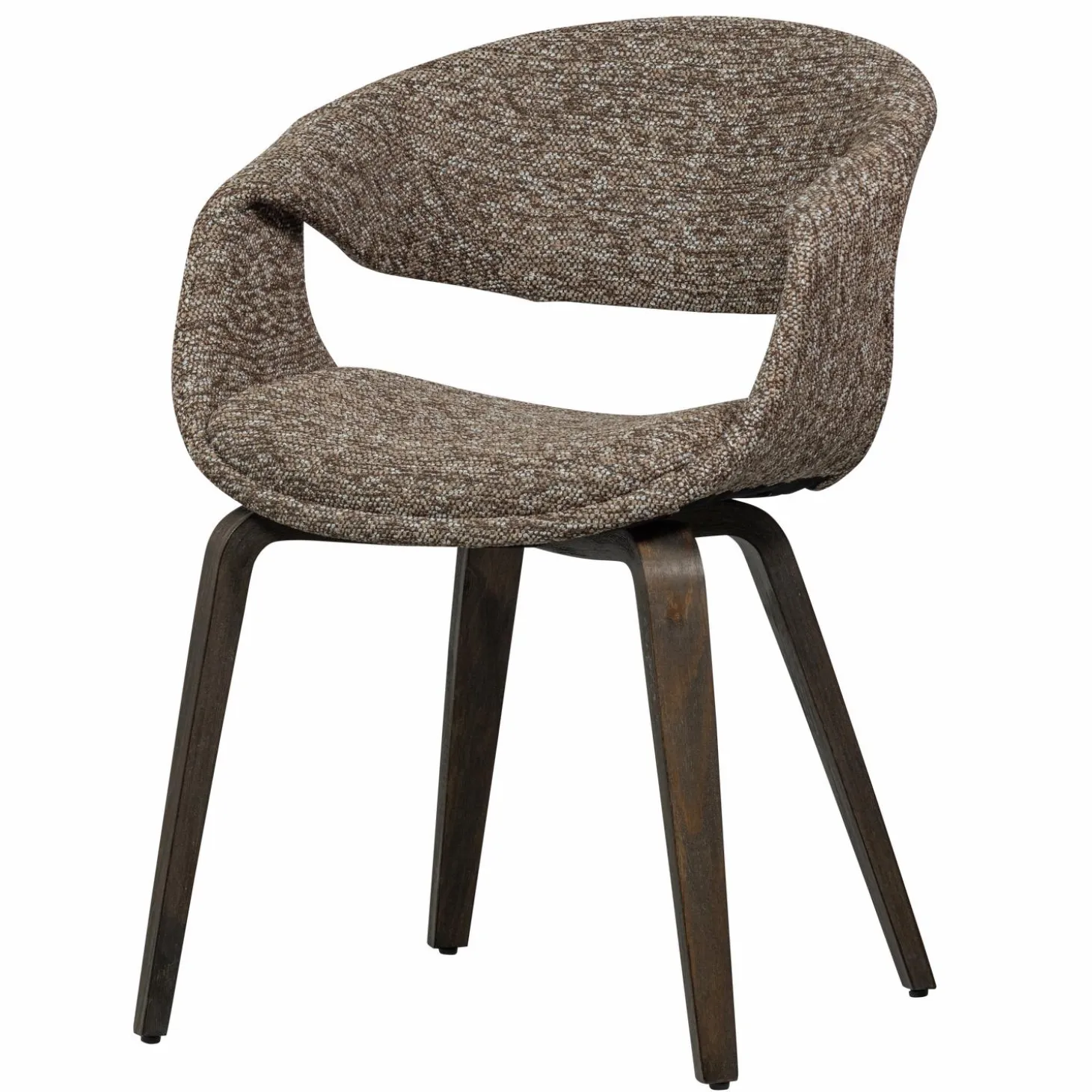 Eetkamerstoel Yossi Bruin houten onderstel- Bruin - Loft24.nl