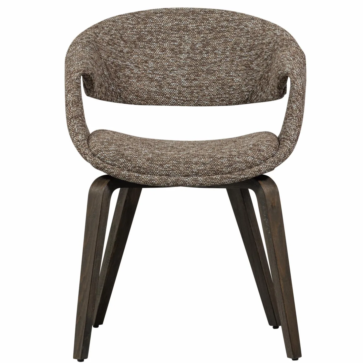 Eetkamerstoel Yossi Bruin houten onderstel- Bruin - Loft24.nl