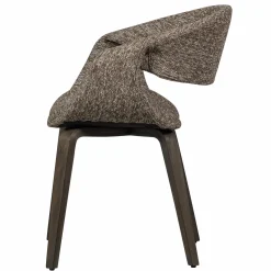 Eetkamerstoel Yossi Bruin houten onderstel- Bruin - Loft24.nl