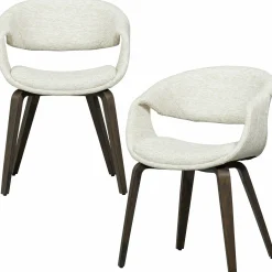 Eetkamerstoel Yossi Bruin houten onderstel- Naturel - Loft24.nl