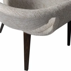 Eetkamerstoel Yossi Bruin houten onderstel- Naturel - Loft24.nl