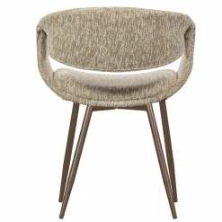 Eetkamerstoel Yossi Koperkleurig onderstel - Zand - Loft24.nl