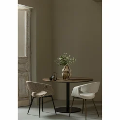 Eetkamerstoel Yossi Koperkleurig onderstel - Naturel - Loft24.nl