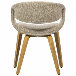 Eetkamerstoel Yossi Naturel houten onderstel - Zand - Loft24.nl