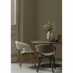 Eetkamerstoel Yossi Naturel houten onderstel - Naturel - Loft24.nl