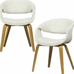 Eetkamerstoel Yossi Naturel houten onderstel - Naturel - Loft24.nl