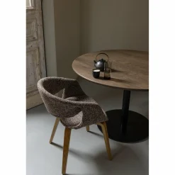 Eetkamerstoel Yossi Naturel houten onderstel - Bruin - Loft24.nl