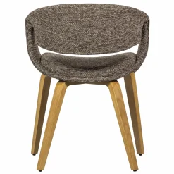 Eetkamerstoel Yossi Naturel houten onderstel - Bruin - Loft24.nl