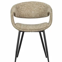 Eetkamerstoel Yossi Zwart onderstel - Zand - Loft24.nl