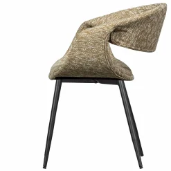 Eetkamerstoel Yossi Zwart onderstel - Zand - Loft24.nl