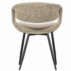 Eetkamerstoel Yossi Zwart onderstel - Zand - Loft24.nl