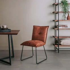 Eetkamerstoelstoel Seda - Cognac - Loft24.nl