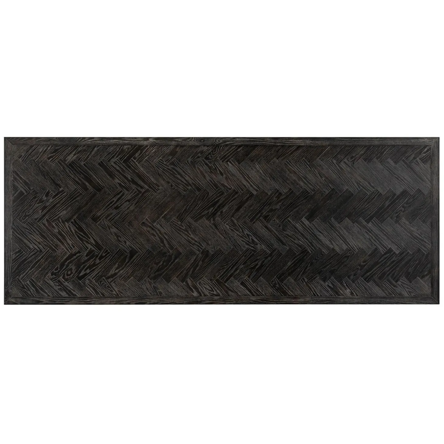 Eettafel Blackbone Eiken 260 x 100 cm met geborsteld gouden spinpoot - Zwart - Loft24.nl