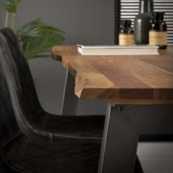 Eettafel Edge acaciahout 180 x 90 cm - Naturel - Loft24.nl