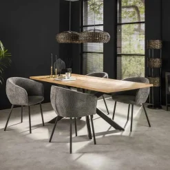 Eettafel Fine Visgraat 200cm - Naturel Eiken - Loft24.nl