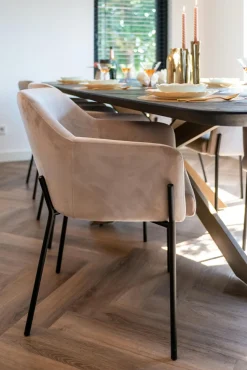 Eettafel Hayley eiken 280 x 110 cm - Zwart - Loft24.nl