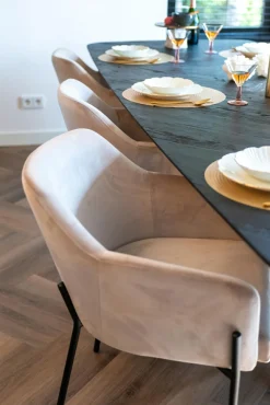 Eettafel Hayley eiken 280 x 110 cm - Zwart - Loft24.nl