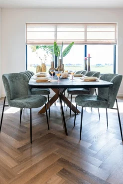 Eettafel Hayley eiken 280 x 110 cm - Zwart - Loft24.nl