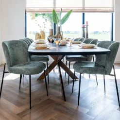 Eettafel Hayley eiken 280 x 110 cm - Zwart - Loft24.nl