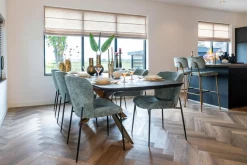 Eettafel Hayley eiken 280 x 110 cm - Zwart - Loft24.nl