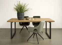 Eettafel Lucca Teak met metalen poten - 220 cm - Loft24.nl