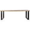 Eettafel Mangohout met metalen poot 160cm Naturel - Loft24.nl