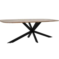 Eettafel Silvi Deens ovaal Mangohout Naturel - 220cm - Loft24.nl
