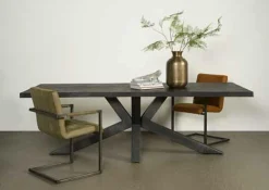 Eettafel Sovana Zwart - 220 cm - Loft24.nl