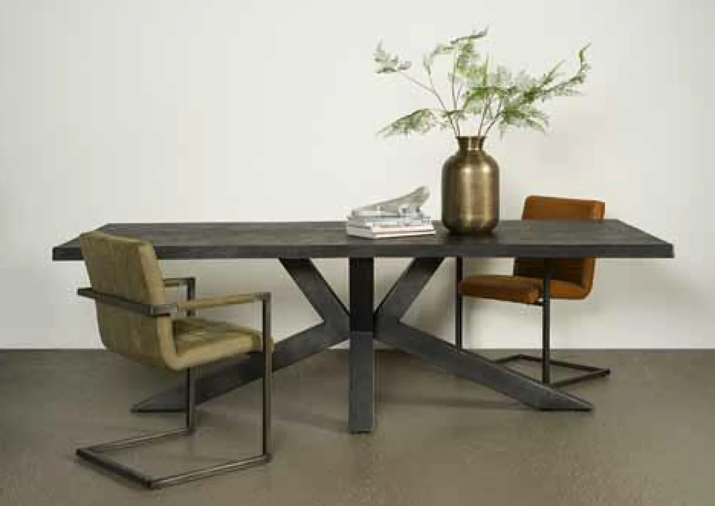 Eettafel Sovana Zwart - 220 cm - Loft24.nl