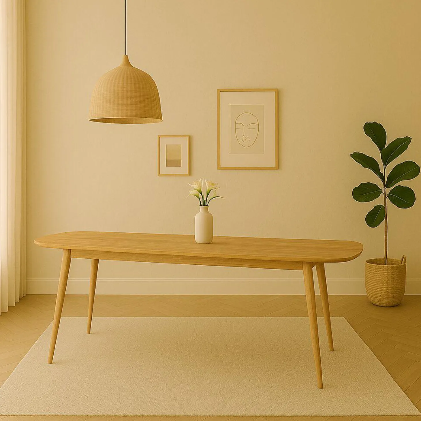 Eettafel Tabassum Teakhout - 220cm - Loft24.nl