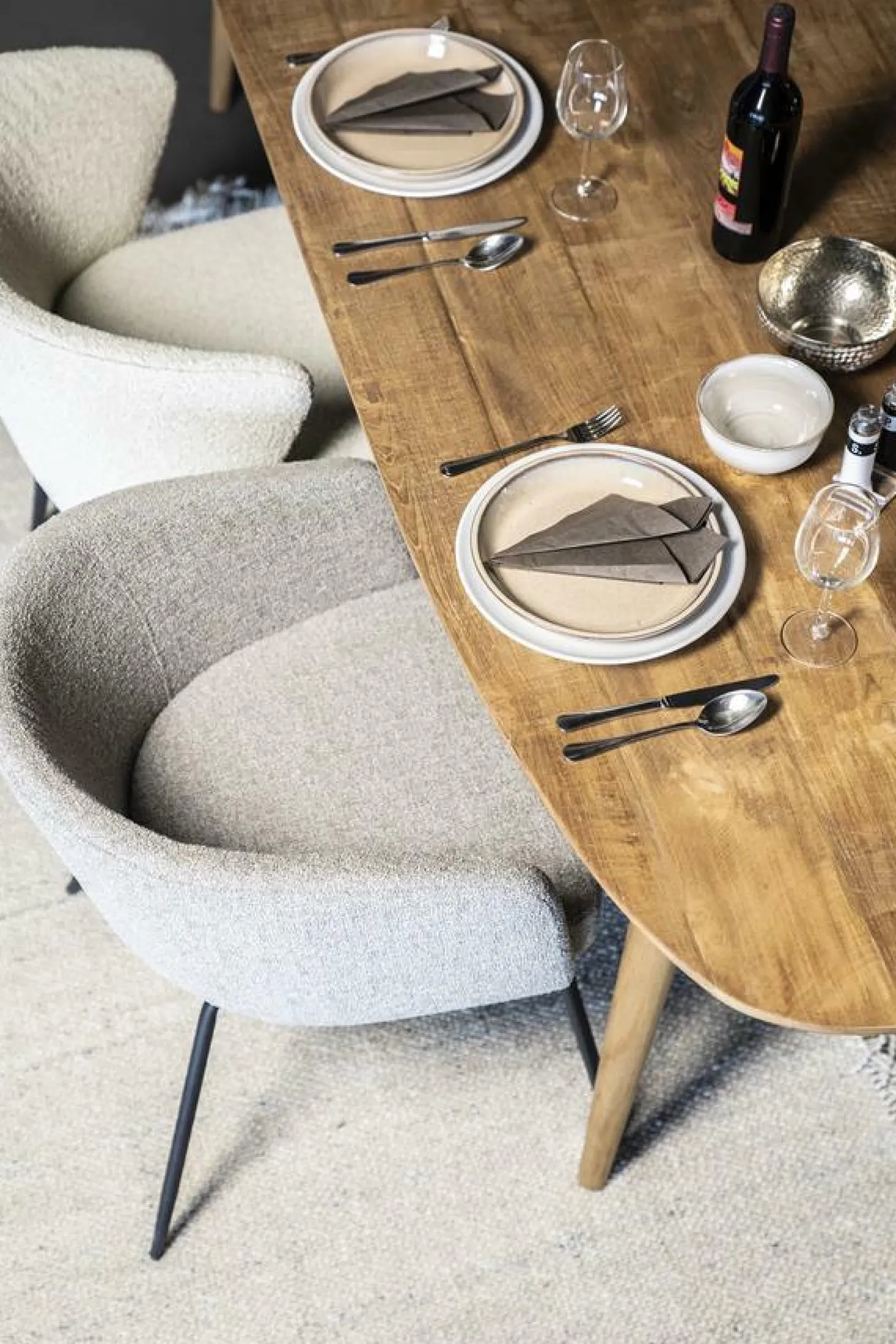 Eettafel Tabassum Teakhout - 220cm - Loft24.nl