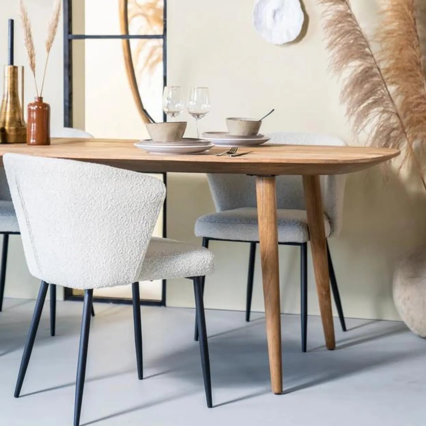 Eettafel Tabassum Teakhout - 220cm - Loft24.nl