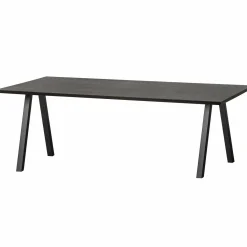 Eettafel Tablo Eiken, Met 2-standen poot, kleur Blacknight - 160 cm - Loft24.nl