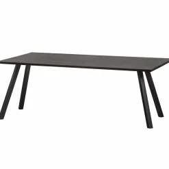 Eettafel Tablo Eiken, Met 2-standen poot, kleur Blacknight - 160 cm - Loft24.nl