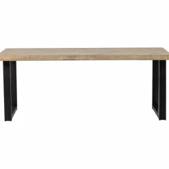 Eettafel Tablo Mangohout Visgraat, met U-poot - 180cm - Loft24.nl