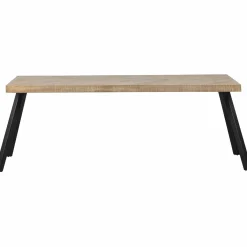 Eettafel Tablo Mangohout Visgraat, met 2-standen poot - 180cm - Loft24.nl