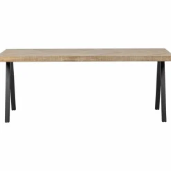 Eettafel Tablo Mangohout Visgraat, met 2-standen poot - 180cm - Loft24.nl