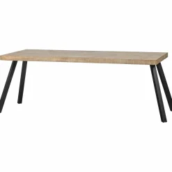 Eettafel Tablo Mangohout Visgraat, met 2-standen poot - 200cm - Loft24.nl