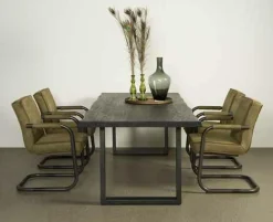 Eettafel Ultimo Zwart - 160 cm - Loft24.nl