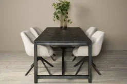 Eettafel Ziano Visgraat Zwart - 180 cm - Loft24.nl