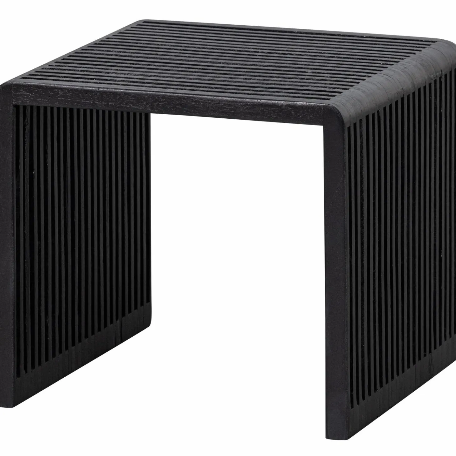 Exclusive Bijzettafel Willa Set van 2 stuks Teakhout Zwart - Loft24.nl