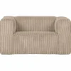 Fauteuil Bean Grove Ribstof - Travertin - Loft24.nl