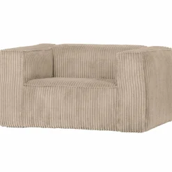 Fauteuil Bean Grove Ribstof - Travertin - Loft24.nl