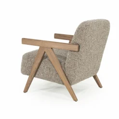 Fauteuil Francis Grove Bouclé - Taupe - Loft24.nl