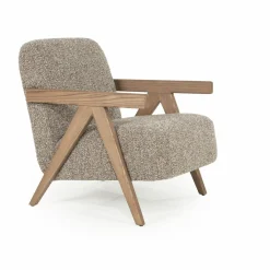 Fauteuil Francis Grove Bouclé - Taupe - Loft24.nl