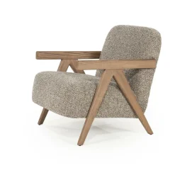 Fauteuil Francis Grove Bouclé - Taupe - Loft24.nl