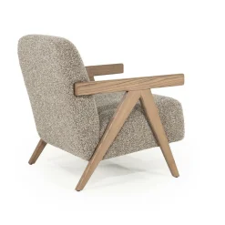 Fauteuil Francis Grove Bouclé - Taupe - Loft24.nl